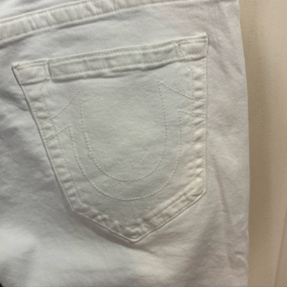 True Religion Rocco Relaxed Skinny  White Jeans Pants - Picture 5 of 13